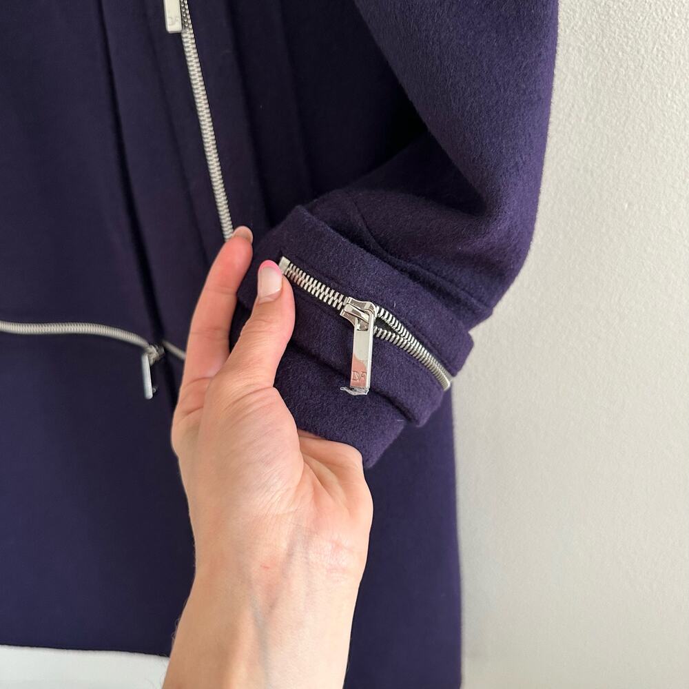 Diane Von Furstenberg 1,2,3 Coat in Royal Navy M - Picture 5 of 15